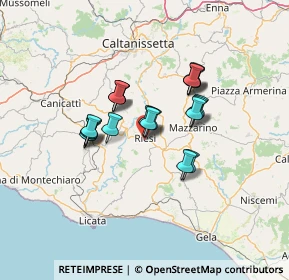 Mappa Via Vespri, 93016 Riesi CL, Italia (11.1265)