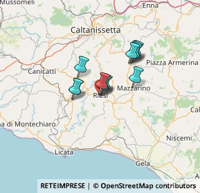 Mappa Via Vespri, 93016 Riesi CL, Italia (9.68182)