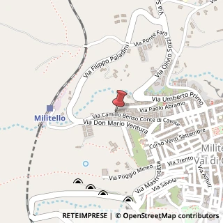 Mappa Via Cavour, 122, 95043 Militello in Val di Catania, Catania (Sicilia)