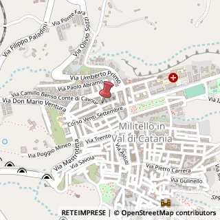 Mappa Via Giuseppe Garibaldi,  6, 95048 Militello in Val di Catania, Catania (Sicilia)