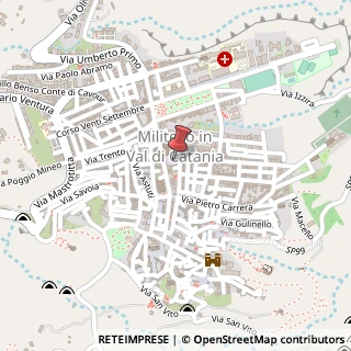 Mappa Cortile Alemagna, 2, 95043 Militello in Val di Catania, Catania (Sicilia)