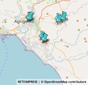 Mappa Via dei Venti, 92100 Agrigento AG, Italia (3.55833)