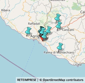 Mappa Via Salso, 92100 Villaggio Mosè AG, Italia (7.34286)