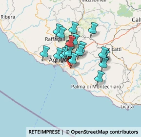 Mappa Via Lombardia, 92100 Villaggio Mosé AG, Italia (10.8245)