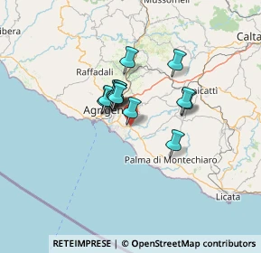 Mappa SS Sud Occidentale Sicula, 92100 Agrigento AG, Italia (9.57615)