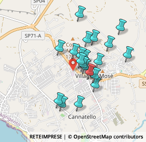 Mappa Via Rodisia, 92100 Villaggio Mosè AG, Italia (0.8295)