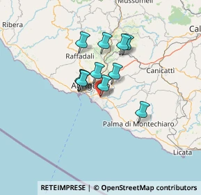 Mappa Via della Rodisia, 92100 Villaggio Mosè AG, Italia (10.43636)