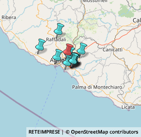 Mappa Via Teatro Tenda, 92100 Villaggio Mosè AG, Italia (5.23333)