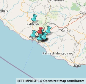 Mappa Via Giovanni Meli, 92100 Villaggio Mosè AG, Italia (4.58273)