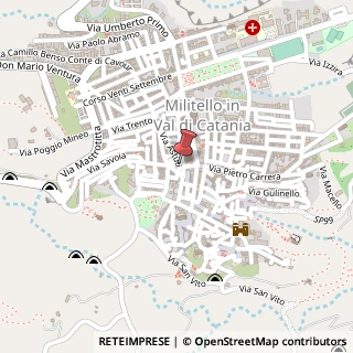Mappa Via Astuti, 10, 95043 Militello in Val di Catania, Catania (Sicilia)