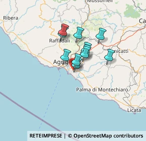 Mappa Agrigento, 92100 Villaggio Mosè AG, Italia (9.66273)