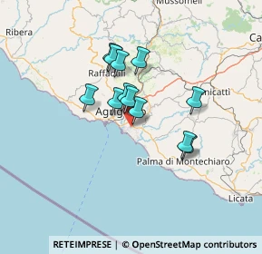 Mappa Agrigento, 92100 Villaggio Mosè AG, Italia (11.34833)