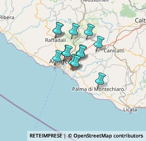 Mappa Via Leonardo Siascia, 92100 Villaggio Mosè AG, Italia (9.87308)