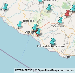 Mappa Via Leonardo Siascia, 92100 Villaggio Mosè AG, Italia (21.93692)