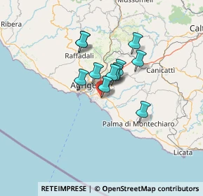 Mappa Via Lombardia, 92100 Villaggio Mosè AG, Italia (10.0325)