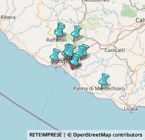 Mappa Via Lombardia, 92100 Villaggio Mosè AG, Italia (8.49833)