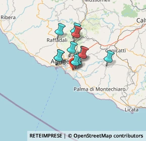 Mappa Via Lombardia, 92100 Villaggio Mosè AG, Italia (8.78727)