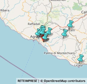 Mappa Via Lombardia, 92100 Villaggio Mosè AG, Italia (9.64)