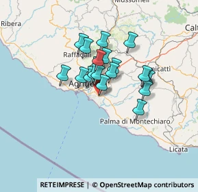 Mappa Via Lombardia, 92100 Villaggio Mosè AG, Italia (10.7685)