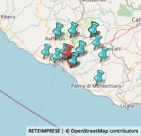 Mappa Via Lombardia, 92100 Villaggio Mosè AG, Italia (11.36158)