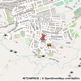 Mappa Via Porta della Terra, 21, 95043 Militello in Val di Catania, Catania (Sicilia)