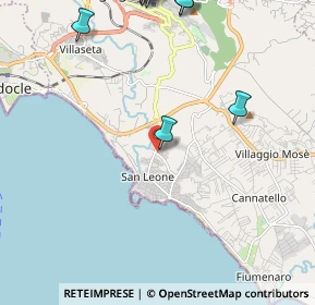 Mappa Via Salvo D'Acquisto, 92100 Villaggio Mosè AG, Italia (3.84625)