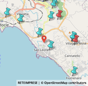 Mappa Via Salvo D'Acquisto, 92100 Villaggio Mosè AG, Italia (3.124)