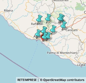 Mappa Via Salvo D'Acquisto, 92100 Villaggio Mosè AG, Italia (10.34)