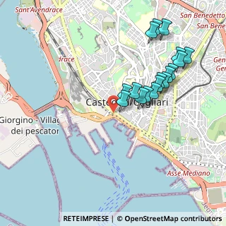 Mappa Largo Carlo Felice, 09123 Cagliari CA, Italia (1.06647)