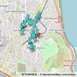 Mappa Via Leo Pietro, 09129 Cagliari CA, Italia (0.4355)