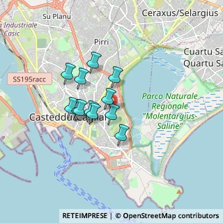 Mappa Via Castelvi, 09129 Cagliari CA, Italia (1.37167)