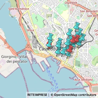 Mappa Piazza del Carmine, 09124 Cagliari CA, Italia (0.9415)