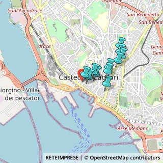 Mappa Via Francesco Crispi, 09124 Cagliari CA, Italia (0.71909)