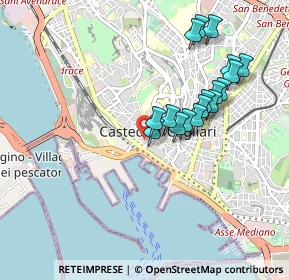 Mappa Via Francesco Crispi, 09124 Cagliari CA, Italia (0.95059)