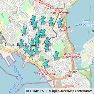 Mappa Via Giuseppe Palomba, 09129 Cagliari CA, Italia (0.911)