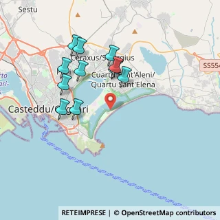 Mappa Viale Lungomare del Golfo, 09126 Cagliari CA, Italia (3.89636)