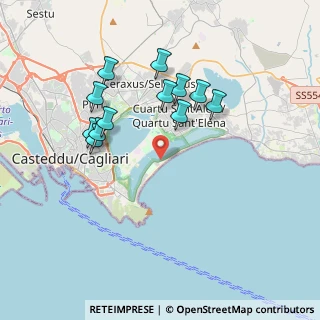 Mappa Viale Lungomare del Golfo, 09126 Cagliari CA, Italia (3.875)