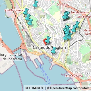 Mappa Via Goffredo Mameli, 09124 Cagliari CA, Italia (1.307)