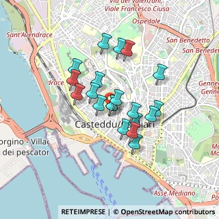 Mappa Via Ospedale, 09124 Cagliari CA, Italia (0.732)