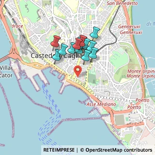 Mappa Cagliari Viale Bonaria-b.d.s., 09125 Cagliari CA, Italia (0.76643)