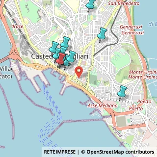 Mappa Cagliari Viale Bonaria-b.d.s., 09125 Cagliari CA, Italia (0.93417)