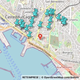 Mappa Cagliari Viale Bonaria-b.d.s., 09125 Cagliari CA, Italia (0.628)