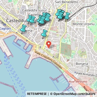 Mappa Cagliari Viale Bonaria-b.d.s., 09125 Cagliari CA, Italia (0.6605)