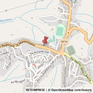 Mappa Via Circonvallazione Nord, 41, 58014 Manciano, Grosseto (Toscana)