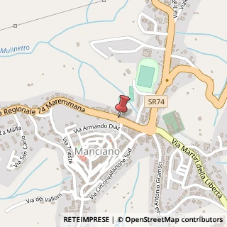 Mappa Via Circonvallazione Nord,  22, 58014 Manciano, Grosseto (Toscana)