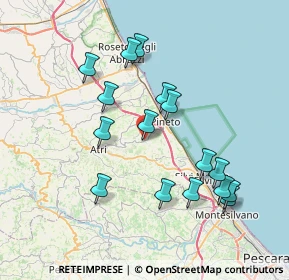 Mappa Via rotabile per Pineto, 64025 Pineto TE, Italia (7.675)