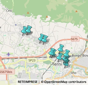 Mappa Via della Capinera, 05100 Terni TR, Italia (1.87308)