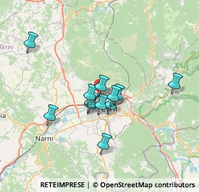 Mappa Via della Capinera, 05100 Terni TR, Italia (5.605)