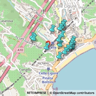 Mappa Piazza Volta, 17015 Celle ligure SV, Italia (0.206)