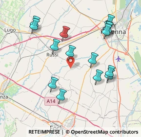 Mappa Via Roncalceci, 48125 Pilastro RA, Italia (8.25)